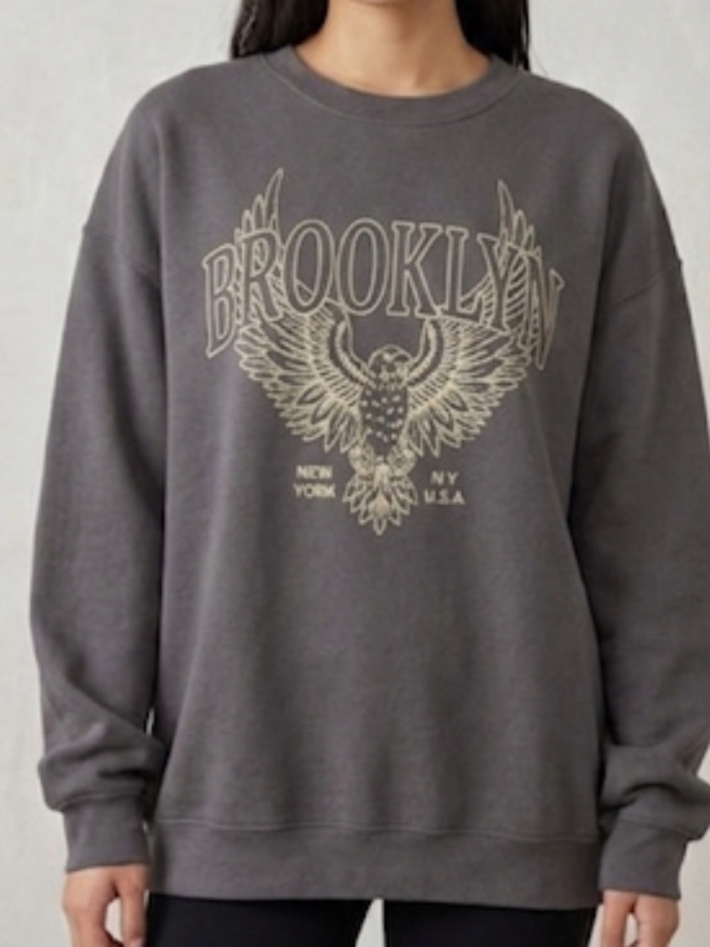 Prince Peter Collection Brooklyn Cloth Charcoal Crewneck Sweatshirt  NWOT